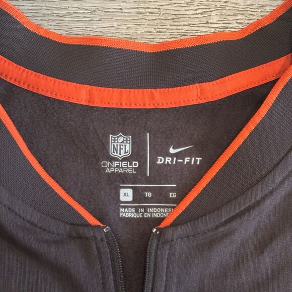 Nike On-Field NFL Cleveland Browns Sweater Men’s XL 1/4 Zip Pullover Athletic - Picture 3 of 9